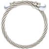 Secret & You Bracciale con perle coltivate d'acqua dolce barocche per donna Bracciale con cordino intrecciato in acciaio inossidabile.
