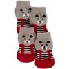 Kerbl Pet Kerbl Bruno - Calzini per Cani, Taglia M, Colore: Grigio/Rosso