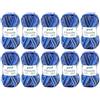 120 Gründl Colore Lana per infeltrire, (Certificato Oeko-Tex ®, 100% Lana Vergine per infeltrire, 50 g / 50 m, Misura dell'ago: 8-9, 10 gomitoli á 50 g), Blu-Antracite Multicolore