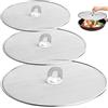 HATANSE 3 Pezzi Paraschizzi Padella Paraspruzzi Cucina in Acciaio Inox Antischizzo Cucina per Molte Padelle 33cm 29 cm 25cm