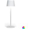 Wilmà Rainbow Lampada da Tavolo Led RGB Impermeabile Autonomia 23h | Lampada da Scrivania in Alluminio IP54, Lampada Dimmerabile Led Ricaricabile Senza Fili con Touch Control e Antiribaltamento