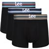 Lee Slip Boxer da Uomo Nero | Tronchetti in Cotone Morbido al Tatto con Elastico Elasticizzato in Vita | Intimo Comodo e Traspirante - Pacco Multiplo da 3