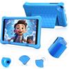 Wqplo Tablet per bambini da 8 pollici Android 12 Tablet 1280 * 800 IPS HD Screen 4000 MAH WiFi Bluetooth Dual Camera Controllo Parentale Modalità Shock-Afto (blue)
