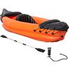 VivaGarden Canoa Gonfiabile 1 Posto Kayak Remo in Alluminio Pompa Gonfiaggio