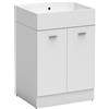 Colavene - Mobile a terra due ante + Volant 75X50 con foro - MMM7550+LAB7550 : Colore mobile - Rovere chiaro