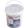 Meister Distanziatori per piastrelle, 3,0 mm, pratico set da 1200 pezzi, riutilizzabili con anello, in robusto polipropilene, colore bianco, accessori per la posa delle piastrelle, supporto per la