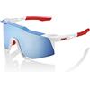 100% GAFAS Speedcraft Totalenergies Team Matte White/Metallic Hiper Blue Multilayer Mirror Lens, Occhiali Unisex Adulto, Bianco Opaco/Blu Metallizzato (Multicolore), Taglia Unica