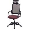 Mendler Poltrona sedia ufficio regolabile HWC-J52 ergonomica design moderno ecopelle tessuto bordeaux