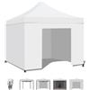 FRANKYSTAR Taman Tenda / Gazebo Per Giardino 3X3 Impermeabile Tendone Pieghevole Per Fiere e Mercati Colore Bianco