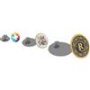 Spille metalliche personalizzate slim rotonde piccole Ø 22 mm personalizzate o neutre