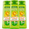 Garnier Fructis Hydra Liss e Shine Shampoo Lisciante per Capelli Crespi Formula Vegana con Olio di Argan e Cheratina Vegetale Ammorbidisce e Illumina Senza Siliconi - 3 flaconi da 250 ml