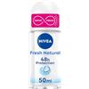 NIVEA Fresh Natural Deodorante Roll-on 50 ml, Deodorante antitraspirante per una protezione fino a 48h, Deodorante roll on con tecnologia INFINIFRESH, Deodorante senza alluminio con Estratti Oceanici