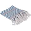 Out of the blue Asciugamano Fouta Bianco/Blu (per Sauna & Spiaggia), 80% Cotone & 20% Poliestere, 80 x 170 cm