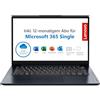 Lenovo IdeaPad 1 Slim Laptop | 15.6 Inch FHD Display | Intel Celeron N4120 | 4GB RAM | 128GB emmc | Intel UHD 600 Graphics | Windows 11 Home | Blue | 3 Months Premium Care