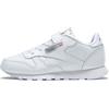 Reebok CL Lthr 1V, Sneaker, White/Carbon/VECBLU, 32 EU