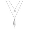 Elli - Ciondolo Piuma Boho con Cristallo in Argento Sterling 925 per
