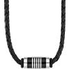 s.Oliver Collana da Uomo in Acciaio inox e pelle, 47+3 cm, bicolore, in confezione regalo
