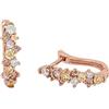 amor Creoles Orecchini da Donna in Argento 925, con zirconi sintetici, 1,7 cm, Rosé, in confezione regalo