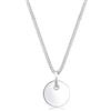 Elli Collana Ciondolo Piastra Base in Argento Sterling 925 da Donna