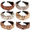 MIQIQAO Fasce per donne Alice Bands Tessuto stampato misto Fascia per capelli Donne adulte Fasce per capelli Moda Fasce per capelli Nodo Accessori per capelli (hairband_6cafe)