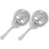 COCKTAIL7 Scolapasta da cocktail professionale Skull Art Deco Design Chitarra Teschio di Morte Acciaio Inox 304 Attrezzature da Bar Mixologia Cocktail Strainer Set di 2 Pezzi