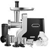 HOUSNAT Tritacarne Elettrico Professionale, 2800W Max Potenza di Bloccaggio, HOUSNAT 5 in1 Tritacarne Elettrico, 3 Piastre di Macinazione in Acciaio Inox, perCarne, Salsiccia, Kebbe, Verdure, Salse, Nero