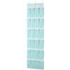 Amazon Basics Organizer da appendere alla porta, con 24 tasche, colore verde giada, 47 x 6.3 x 165 cm