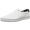 Tommy Hilfiger Sneakers Vulcanizzate Uomo Iconic Slip-On Scarpe, Bianco (White), 43 EU