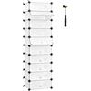 SONGMICS Scarpiera a 10 Scomparti, Scaffale Componibile in Plastica, Armadietto Portascarpe Fai da Te con Ante e Martelletto, Mobiletto Porta Scarpe, Bianco LPC10W