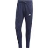 adidas Essentials Single Jersey Tapered Open Hem 3-stripes Joggers Pantaloni sportivi, Black/White, S Uomo