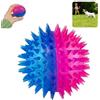 SRV Hub Palla massaggiante a punta luminosa 7 cm, rosa/blu, giocattolo sensoriale lampeggiante a LED, per fascite plantare, sollievo miofasciale, yoga, pilates, fisioterapia, palla rimbalzante per lo stress