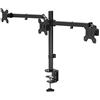 BONTEC Supporto Monitor Triplo da 13-24 per Schermo LED LCD, Braccio Monitor Triplo Scrivania Fino a 10kg, Staffa 3 Monitor con Base di Montaggio di Morsetto & Gommino