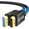 IVANKY Cavo DisplayPort 16K 2.1 2M, [certificato VESA] 4K@240Hz/165Hz/144Hz, 16K@60Hz, 8K@120Hz, 2K@240Hz, DP Cavo 2.1 compatibile con HDR10, FreeSync, G-Sync per monitor di gioco