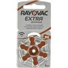 Rayovac Extra 10 Batterie Zinco Ario per Amplificatore Acustico 6 pezzi