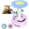 EL ÁTICO PETS Tiragraffi per Gatti da 35 CM, Albero Graffiatoio con 3 Palline da Gioco, Cuccia per Gatto Interno