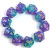 SmartDealsPro Confezione da 10 dadi poliedrici D20 a 20 facce per giochi da tavolo DND RPG MTG (colore 6)