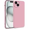 MyGadget Cover per Apple iPhone 15 Plus - Custodia in Silicone Morbido a Doppio Strato - Case con Protezione Fotocamera & Fodera Interna Antigraffio - Rosa pallido
