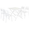 MIlani Home ROMANUS - set tavolo in alluminio e teak cm 110 x 70 x 72 h con 4 poltrone Romanus