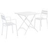 MIlani Home ROMANUS - set tavolo in alluminio e teak cm 70 x 70 x 72 h con 2 poltrone Romanus