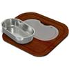 Apell PRONTA CONSEGNA - SPEDIZIONE IMMEDIATA Kit Tagliere in legno con foro vaschetta in acciaio inox e tagliere polietilene 34 cm per Lavelli Criteria Apell TLCCR