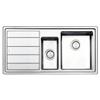 Apell Lavello da Incasso 1 Vasca e Vaschetta con Gocciolatoio a Sinistra 100 x 50 cm Semifilo Acciaio Inox Linear plus Apell LNP1002ILBC