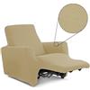 BIANCALUNA Copripoltrona per poltrone reclinabili Lounge Relax Genius R250 Panna