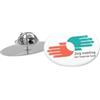 Spille pubblicitarie personalizzate slim ovali piccole 28 x 19 mm personalizzate o neutre