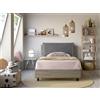 EvergreenWeb Letto Contenitore | YORK Struttura Tortora - Cuscino Grigio 120x190 cm