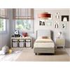 EvergreenWeb Letto Contenitore | YORK Struttura Tortora - Cuscino Bianco 80x195 cm
