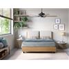 EvergreenWeb Letto Contenitore | YORK Struttura Noce - Cuscino Bianco 140x190 cm
