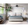 EvergreenWeb Letto Contenitore | YORK Struttura Bianca - Cuscino Bianco 140x190 cm