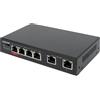 Intellinet Fast Ethernet Switch a 6 porte con 4 porte PoE (1 x High-Power PoE)