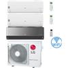 Lg Climatizzatore Condizionatore LG Libero Smart + LG Artcool Mirror UVnano R32 Wifi Trial Split inverter 9000 + 9000 + 12000 BTU con U.E. MU3R19 Classe A+++/A+