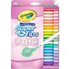CRAYOLA Pastel- Super Tips, Pennarelli Lavabili Punta Media, Confezione da 20 Pezzi, per Scuola e Tempo Libero, Colori Assortiti Pastello